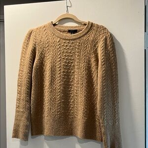 J. Crew Camel Cable Knit wool blend Sweater S